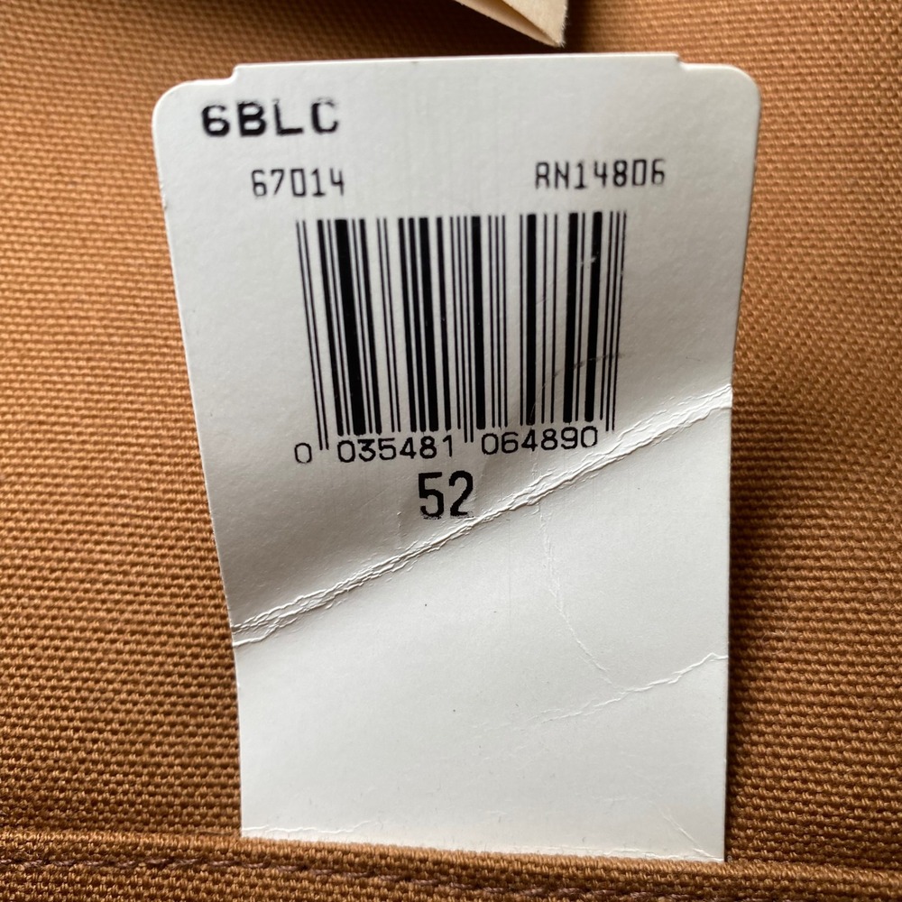 NOS‎ Vintage Carhartt 6BLC Chore Coat 2XL 52R Blanket Lined Brown Duck USA - Picture 14 of 16